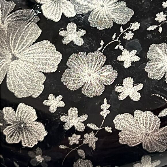 Spring Step Black Silver Floral Clogs 6.5 - Picture 12 of 13